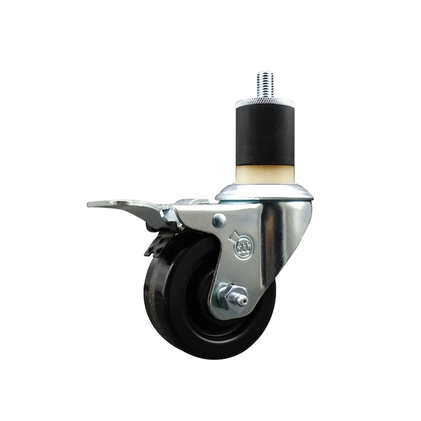 3'' SS Phenolic Swivel 1-7/8'' Expanding Stem Caster Total Lock Brake